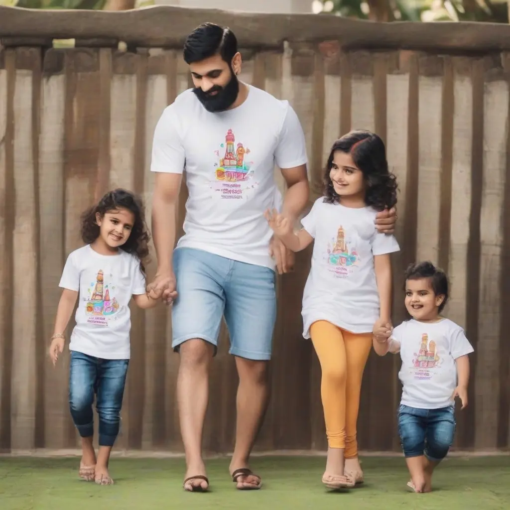 How to Perfectly Coordinate Family Outfits With Matching T-Shirts for Celebrations in India